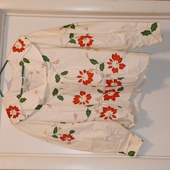 The Palm Tree Tops - Handmade Especially For You by The Palm Tree Floral Shirt/Jacket - Size Medium